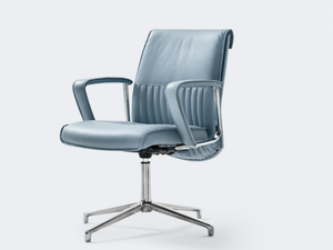 PARLAMENT - With 4-spoke base reception chair with armrests _ Ares Line